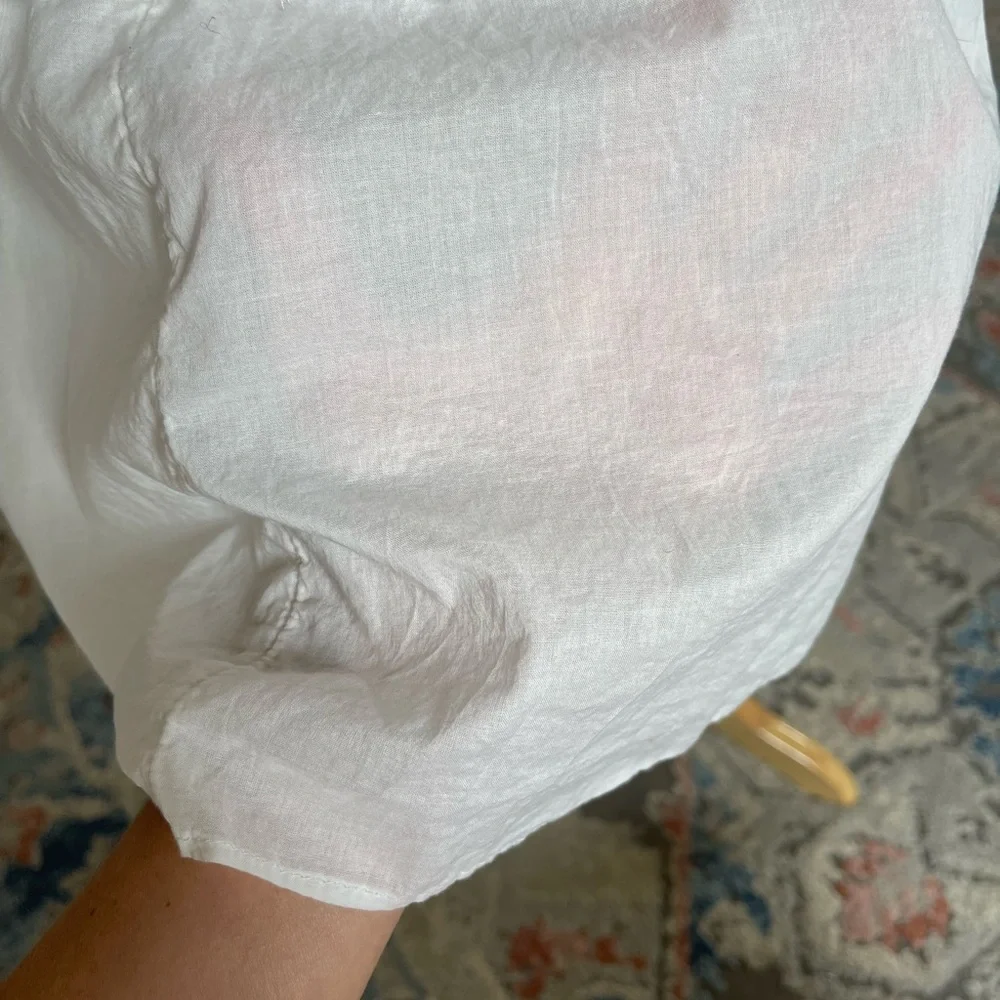 J Crew Ruffle Sleeve Cotton Voile midi dress
